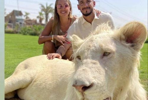 Στο Ντουμπάι... αγκαλιά με λιοντάρι ο Βιγιαφάνιες