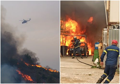 Φωτιές στην Αττική: Εκκενώνονται Καπανδρίτι, Πολυδένδρι, Μαλακάσα - Εκρήξεις σε εργοστάσιο στις Αφίδνες - πράσινος τύπος